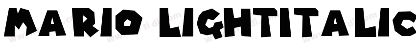 Mario LightItalic字体转换